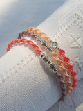 Ensemble de bracelets tissés Corail