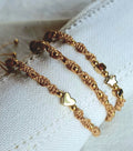Ensemble bracelets tissés fil doré